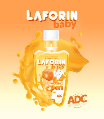 Nước súc miệng LAFORIN BABY hương cam ngừa sâu răng cho trẻ em 350ml