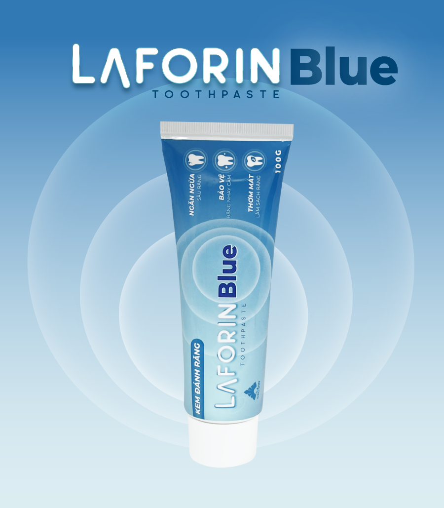 Kem đánh răng Laforin Blue dùng cho răng nướu nhạy cảm tuýp 100g